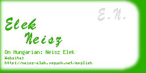 elek neisz business card